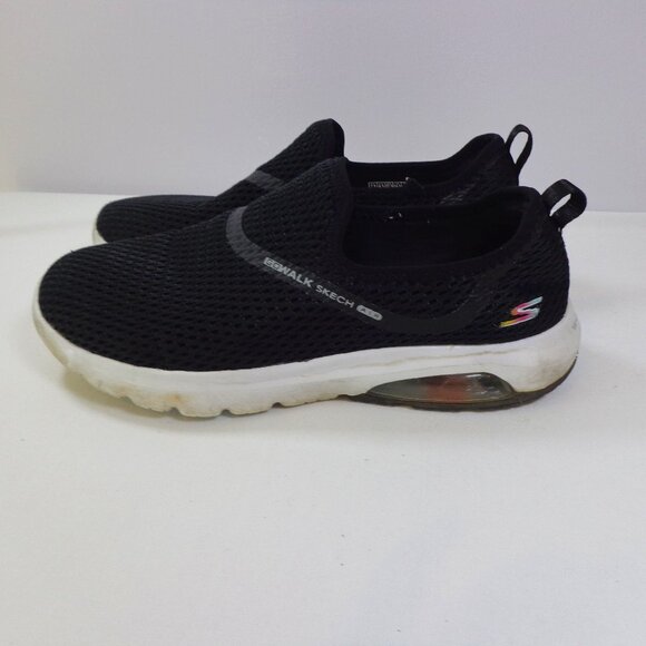Skechers Shoes Skechers Womens Go Walk Air Sneakers Goga Mat Black
